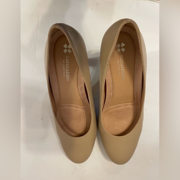 Naturalizer Nude Beige Leather Heel Shoes Size 8 1/2 M - Picture 8 of 11